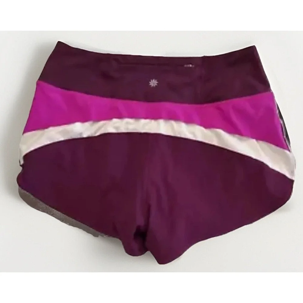 ATHLETA RUNNING FREE COLORBLOCK‎ SHORTS EUC SIZE SMALL EC